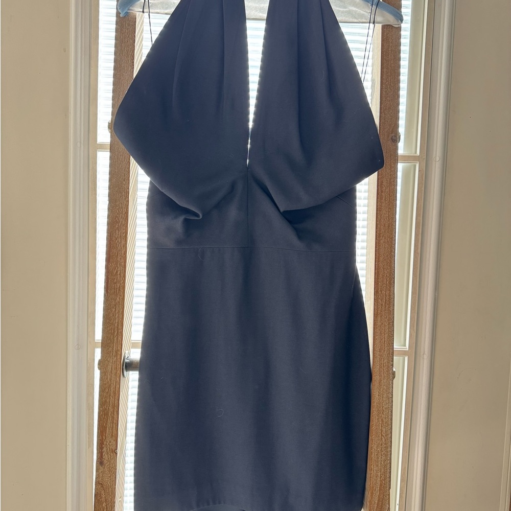 The Sei Elegant Black Halter Dress